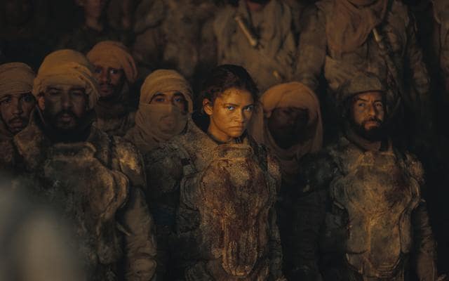 Zendaya in a scene from Dune: Part Two. (Warner Bros. Pictures via AP) Zendaya in a scene from Dune: Part Two. (Warner Bros. Pictures via AP)