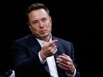 FILE PHOTO: FILE PHOTO: Elon Musk, Chief Executive Officer of SpaceX and Tesla and owner of X, formerly known as Twitter,  gestures as he attends the Viva Technology conference dedicated to innovation and startups at the Porte de Versailles exhibition centre in Paris, France, June 16, 2023. REUTERS/Gonzalo Fuentes/File Photo