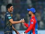 Gujarat Titans' captain Shubman Gill, left, congratulates Delhi Capitals' captain Rishabh Pant Gujarat Titans' captain Shubman Gill, left, congratulates Delhi Capitals' captain Rishabh Pant