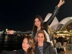 Seema Sajdeh, Neelam Kothari, and Bhavana Pandey at Sydney Opera House