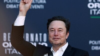 Tesla layoffs: Tesla and SpaceX's CEO Elon Musk gestures, as he attends political festival Atreju. (Reuters)
