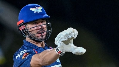 Marcus Stoinis gestures during the Indian Premier League (IPL) Twenty20 cricket match vs Chennai Super Kings (AFP) Marcus Stoinis gestures during the Indian Premier League (IPL) Twenty20 cricket match vs Chennai Super Kings (AFP)