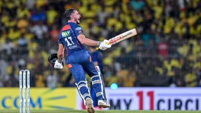 The way Marcus Stoinis helped Lucknow Super Giants take down CSK’s 210 is symbolic of how the anatomy of T20 chases is slowly changing. (AFP) The way Marcus Stoinis helped Lucknow Super Giants take down CSK’s 210 is symbolic of how the anatomy of T20 chases is slowly changing. (AFP)