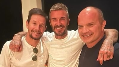 David Beckham is suing Mark Wahlberg and F45 founders for allegedly 'duping' him into a partnership (X, formerly Twitter) David Beckham is suing Mark Wahlberg and F45 founders for allegedly 'duping' him into a partnership (X, formerly Twitter)
