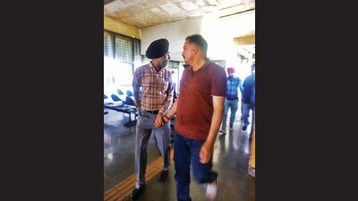 Inspector Balwant Singh is posted in Yamunanagar police’s cyber cell. He, along with the other accused, were produced before a special CBI court on Wednesday and sent to judicial custody. (HT Photo) Inspector Balwant Singh is posted in Yamunanagar police’s cyber cell. He, along with the other accused, were produced before a special CBI court on Wednesday and sent to judicial custody. (HT Photo)