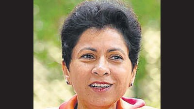 The general secretary of the All India Congress Committee and former Union minister Kumari Selja released a statement to the media, alleging irregularities in Panchkula civil hospital’s construction. (Sanjeev Verma/HT) The general secretary of the All India Congress Committee and former Union minister Kumari Selja released a statement to the media, alleging irregularities in Panchkula civil hospital’s construction. (Sanjeev Verma/HT)
