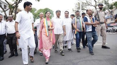 This time, the Congress and the Aam Aadmi Party are contesting together in Chandigarh as part of the INDIA bloc. Two-time MP Manish Tewari is their candidate. (HT Photo) This time, the Congress and the Aam Aadmi Party are contesting together in Chandigarh as part of the INDIA bloc. Two-time MP Manish Tewari is their candidate. (HT Photo)