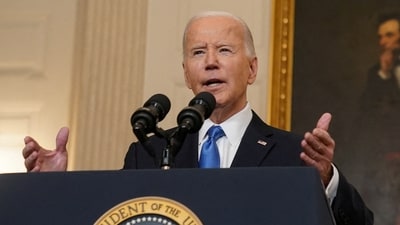 Joe Biden is being trolled for saying ‘we’ can't be trusted while slamming Donald Trump (REUTERS/Kevin Lamarque/File Photo) (REUTERS)