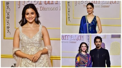 Alia Bhatt, Ananya Panday, Aditi Rao Hydari and Siddharth attended the Heeramandi premiere in Mumbai. Alia Bhatt, Ananya Panday, Aditi Rao Hydari and Siddharth attended the Heeramandi premiere in Mumbai.