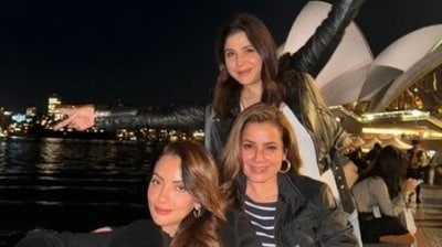 Seema Sajdeh, Neelam Kothari, and Bhavana Pandey at Sydney Opera House Seema Sajdeh, Neelam Kothari, and Bhavana Pandey at Sydney Opera House