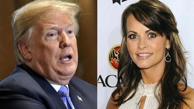 Donald Trump was secretly taped by his longtime lawyer, Michael Cohen, discussing payments to Playboy model Karen McDougal, with whom he allegedly had an affair, and the recording is in FBI hands. (AFP) Donald Trump was secretly taped by his longtime lawyer, Michael Cohen, discussing payments to Playboy model Karen McDougal, with whom he allegedly had an affair, and the recording is in FBI hands. (AFP)