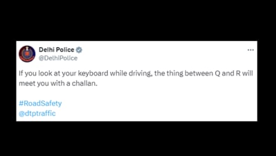 Snapshot of the tweet by Delhi Police. Snapshot of the tweet by Delhi Police.