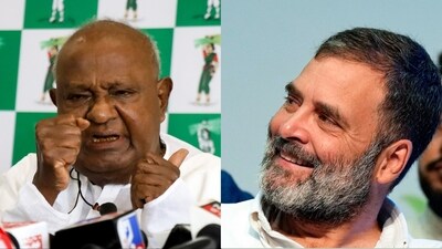 Former PM Deve Gowda slammed Congress leader Rahul Gandhi over wealth redistribution row. (PTI) Former PM Deve Gowda slammed Congress leader Rahul Gandhi over wealth redistribution row. (PTI)