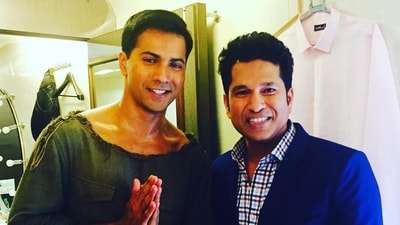Not only actors, Varun Dhawan also took to Instagram to share pictures of himself with former cricket legend Sachin Tendulkar. With this 2016 image, the actor wrote, "When Junaid Ansari met the God of cricket Sachin Tendulkar. It was only for work. It was part of my case. A true Indian legend. Dishoom diaries." Varun was working on Dishoom, directed by Rohit Dhawan, at the time. It featured Varun with John Abraham, Jacqueline Fernandez, Akshaye Khanna and Saqib Saleem, while Parineeti Chopra, Akshay Kumar and Nargis Fakhri made special appearances in the film. 