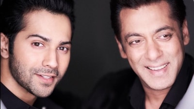 In 2017, Varun Dhawan posed with Salman Khan for a picture around the time of the release of Judwaa 2, a remake of the 1997 Salman-starrer Judwaa, which itself is a remake of the Telugu film Hello Brother (1994). Judwaa 2 also featured Taapsee Pannu and Jacqueline Fernandez. 