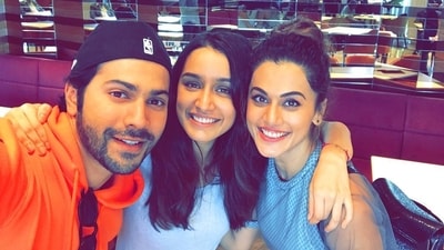 Back in 2017, Varun Dhawan shared a photo with Shraddha Kapoor and Taapsee Pannu. He wrote in his caption, "Just before we launch Oonchi Hai Building 2.0, @taapsee and I ran into my friend, who has always been lucky for me @shraddhakapoor. Haven't been able to hang with her much lately, but it's so nice to see how hard she's working and how nice a person she still is. This girl is always positive." 