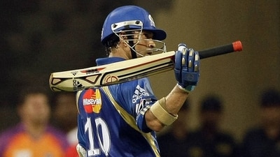 100* (66) vs Kochi Tuskers Kerala 2011 Indian Premier League Mumbai April 15, 2011 - Sachin Tendulkar was the first captain of the Mumbai Indians, although their glory years really started after he ended his playing career. He scored one century for them which came in a league match agains the Kochi Tuskers Kerala. Tendulkar smashed 100 in 66 balls with 12 fours and three sixes and led MI to a score of 182/2. They ended up losing the match quite comprehensively though with a 128-run opening stand between Brendon McCullum and Mahela Jayawardene helping the Tuskers to an eight-wicket win. (BCCI) 100* (66) vs Kochi Tuskers Kerala 2011 Indian Premier League Mumbai April 15, 2011 - Sachin Tendulkar was the first captain of the Mumbai Indians, although their glory years really started after he ended his playing career. He scored one century for them which came in a league match agains the Kochi Tuskers Kerala. Tendulkar smashed 100 in 66 balls with 12 fours and three sixes and led MI to a score of 182/2. They ended up losing the match quite comprehensively though with a 128-run opening stand between Brendon McCullum and Mahela Jayawardene helping the Tuskers to an eight-wicket win. (BCCI)