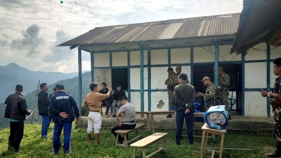 Reports of violence and damage to Electronic Voting Machines (EVMs) emerged during the assembly elections at eight polling booths in Arunachal Pradesh. (ANI Photo) (ANI)