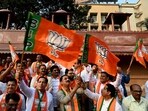 BJP workers in Rajasthan. (HT Photo)