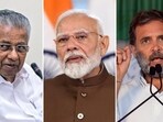 Kerala chief minister Pinarayi Vijayan, Prime Minister Narendra Modi and Congress MP Rahul Gandhi Kerala chief minister Pinarayi Vijayan, Prime Minister Narendra Modi and Congress MP Rahul Gandhi