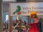 A video shows a drag queen making kids chant ‘Free Palestine’ in Massachusetts (@StopAntisemites/X) A video shows a drag queen making kids chant ‘Free Palestine’ in Massachusetts (@StopAntisemites/X)