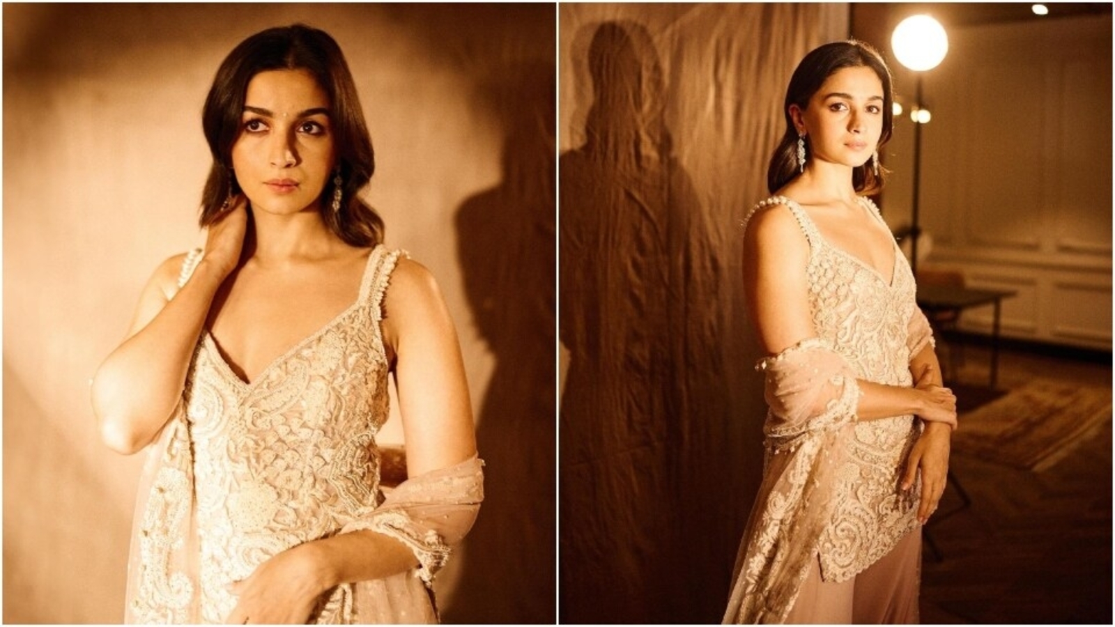 Loved Alia Bhatt's pearl sharara for the premiere of Sanjay Leela Bhansali's Heeramandi? It costs ₹1.32 lakh - Vimarsana News