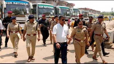 Elaborate security arrangements have been put in place that include web casting, deployment of micro observers, CCTV cameras, deployment of central paramilitary forces (CPMF), among other security arrangements. (HT Photo) Elaborate security arrangements have been put in place that include web casting, deployment of micro observers, CCTV cameras, deployment of central paramilitary forces (CPMF), among other security arrangements. (HT Photo)