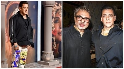 At Heeramandi: The Diamond Bazaar screening, people couldn’t help but notice Salman Khan's quirky pants. The actor posed with Sanjay Leela Bhansali at the event. At Heeramandi: The Diamond Bazaar screening, people couldn’t help but notice Salman Khan's quirky pants. The actor posed with Sanjay Leela Bhansali at the event.