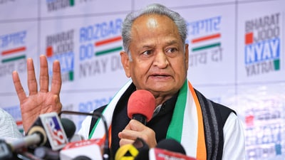 Former Rajasthan chief minister Ashok Gehlot (PTI) Former Rajasthan chief minister Ashok Gehlot (PTI)