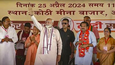 Prime Minister Narendra Modi seized on Congress leader Sam Pitroda’s comments on inheritance tax on Wednesday. (PTI) Prime Minister Narendra Modi seized on Congress leader Sam Pitroda’s comments on inheritance tax on Wednesday. (PTI)