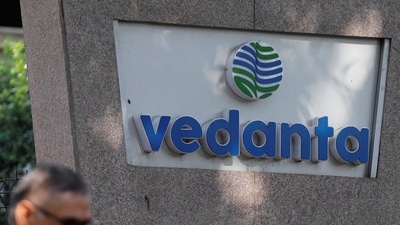 Vedanta Q4 results: A man walks past the logo of Vedanta outside its headquarters in Mumbai, India. (Reuters)