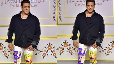 Of course, Salman's latest steal is this anime pants that he sported at the premiere of Heeramandi: The Diamond Bazaar. Anime fans couldn't get over how Salman casually flaunted Goku from Dragon Ball Z on his left thigh. (Instagram) Of course, Salman's latest steal is this anime pants that he sported at the premiere of Heeramandi: The Diamond Bazaar. Anime fans couldn't get over how Salman casually flaunted Goku from Dragon Ball Z on his left thigh. (Instagram)