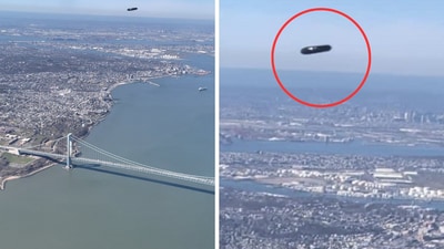 Flight passenger captures shocking photo of an alleged UFO over LaGuardia Airport (X, formerly Twitter/ Michelle Reyes) Flight passenger captures shocking photo of an alleged UFO over LaGuardia Airport (X, formerly Twitter/ Michelle Reyes)