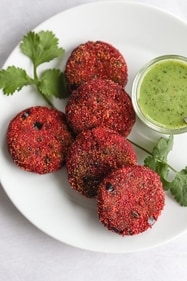 Mini Beetroot Tikki recipe (Pinterest)