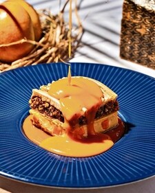 The classic baklava goes all-=mango this season with a mango baklava cheesecake by corporate chef Ajay Thakur (Bayroute) The classic baklava goes all-=mango this season with a mango baklava cheesecake by corporate chef Ajay Thakur (Bayroute)