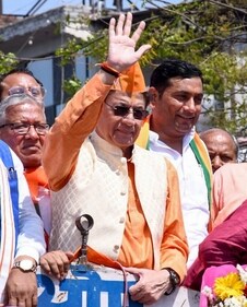 Veteran actor and BJP candidate Arun Govil during the nomination rally for the Lok Sabha elections 2024 Meerut. (ANI) Veteran actor and BJP candidate Arun Govil during the nomination rally for the Lok Sabha elections 2024 Meerut. (ANI)