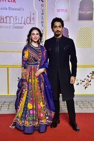 Aditi Rao Hydari and her fiance Siddharth at Heeramandi screening Aditi Rao Hydari and her fiance Siddharth at Heeramandi screening