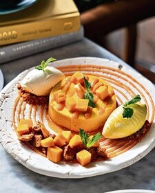 Instagram-worthy bite! Try this Mango Cheesecake with ginger crumbs and tender coconut by executive chef Sanket More (Eve, Worli) Instagram-worthy bite! Try this Mango Cheesecake with ginger crumbs and tender coconut by executive chef Sanket More (Eve, Worli)