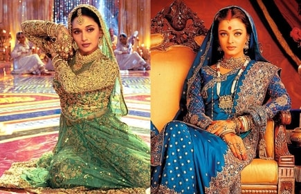 Madhuri Dixit and Aishwarya Rai Bachchan as Chandramukhi and Paro Madhuri Dixit and Aishwarya Rai Bachchan as Chandramukhi and Paro
