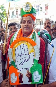 Congress candidate Shashi Tharoor during an election campaign for the Lok Sabha polls in Thiruvananthapuram, (PTI) Congress candidate Shashi Tharoor during an election campaign for the Lok Sabha polls in Thiruvananthapuram, (PTI)