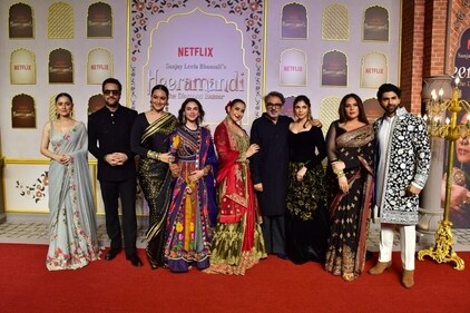 Sanjay Leela Bhansali poses with the diamonds of Heeramandi Sanjay Leela Bhansali poses with the diamonds of Heeramandi
