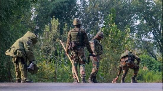 The search operation was launched in Jammu and Kashmir’s Bandipora on April 21. (HT File)