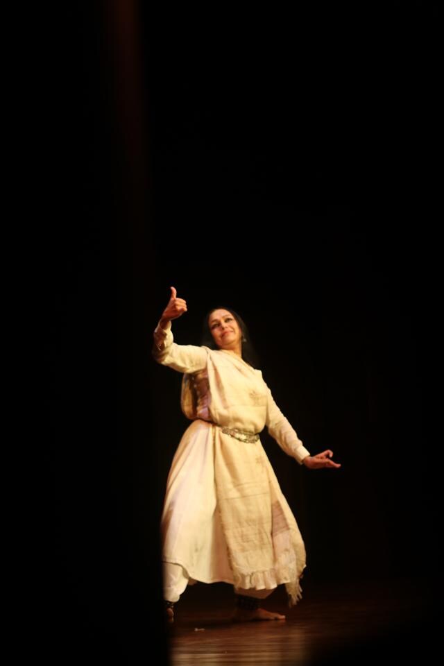 Rama Vaidyanathan bringing Lal Ded’s poetry alive through dance. (Courtesy Adishakti Theatre) Rama Vaidyanathan bringing Lal Ded’s poetry alive through dance. (Courtesy Adishakti Theatre)
