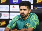 Pakistan's captain Babar Azam speaks during a press conference at the Gaddafi Cricket Stadium Pakistan's captain Babar Azam speaks during a press conference at the Gaddafi Cricket Stadium