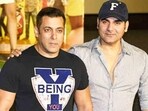 Salman Khan with brothers Sohail Khan and Arbaaz Khan (extreme right). (File Photo)