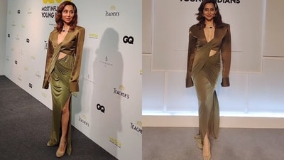 Anusha Dandekar meant business in a full-sleeved shirt but was also up for fun in her saree-style draped dress. Anusha Dandekar meant business in a full-sleeved shirt but was also up for fun in her saree-style draped dress.