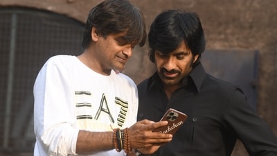 Harish Shankar filming Mr Bachchan: Naam Tho Suna Hoga at Shivgarh Palace; with actor Ravi Teja Harish Shankar filming Mr Bachchan: Naam Tho Suna Hoga at Shivgarh Palace; with actor Ravi Teja