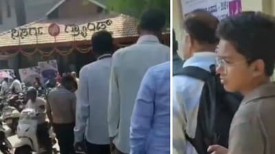 Nisarga Grand in Bengaluru offered free food and beverages to voters. (X/@GuptaJi_Journo) Nisarga Grand in Bengaluru offered free food and beverages to voters. (X/@GuptaJi_Journo)