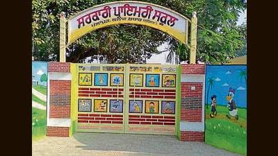 Government Primary School Sudhar block in Ludhiana. (HT Photo) Government Primary School Sudhar block in Ludhiana. (HT Photo)