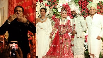 Govinda at Arti Singh's wedding Govinda at Arti Singh's wedding